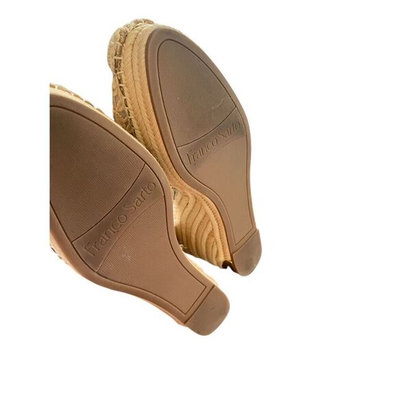 Franco Sarto Marsha Espadrille Wedge Sandals Beige Size 8.5 M - Picture 7 of 16